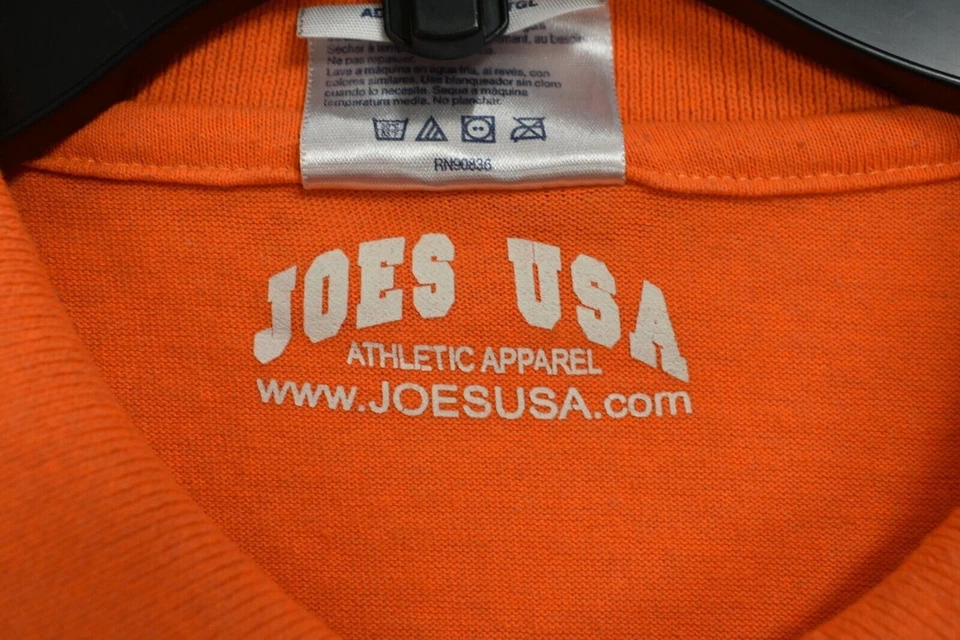 Camiseta polo de golf atlética manga corta naranja cómoda Joes EE. UU. para hombre informal XL Foto 3 de 4