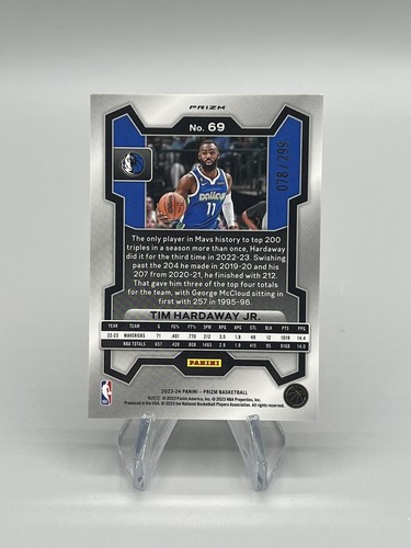 2023-24 Panini Prizm Tim Hardaway Jr Red Pulsar #/299 Mavericks - Picture 2 of 2