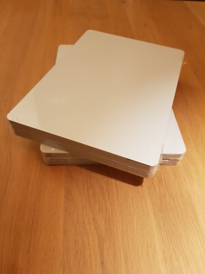 10 x A4 Hochglanz weiß Rundkante Aluminium Rohlinge 29,8 cm x 21 cm / 12 x 8 cm