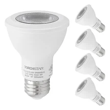 4-Pack 8W Dimmable PAR20 LED Light Bulbs, 4000K Cool White