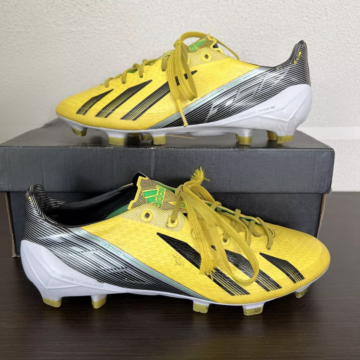 Dwaal strottenhoofd Van streek Rare Adidas F50 Adizero FG Yellow White Soccer Football Cleats Boots US 6  UK 5.5 | eBay