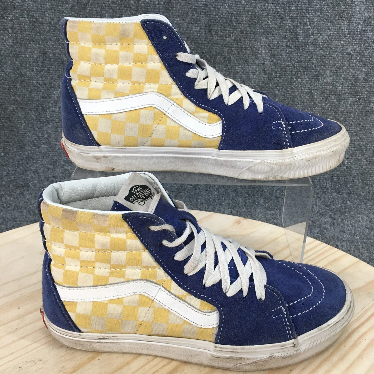Blue and yellow high top vans new arrivals