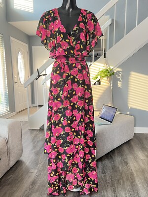 abound maxi dress Abound Floral Pink Flowers Maxi Dress XXS Summer Style