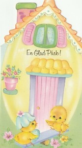 1 ONE Swedish Easter Greeting Card Alfred Mainzer E 28998 Glad Pask