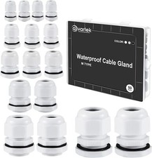 50 Pcs Adjustable Cable Glands, IP68 Waterproof Adjustable 3-16mm Cable