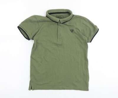 Urban Dept Jungen grün 100 % Baumwolle Basic Polo Größe 8 Jahre Kragen Knopf