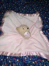 Pink Bear 15" by 15" Lovey Security Blanket