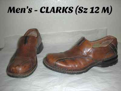 Fantastic Brown CLARKS Size 12 M Slip-On Loafer Casual Dress 