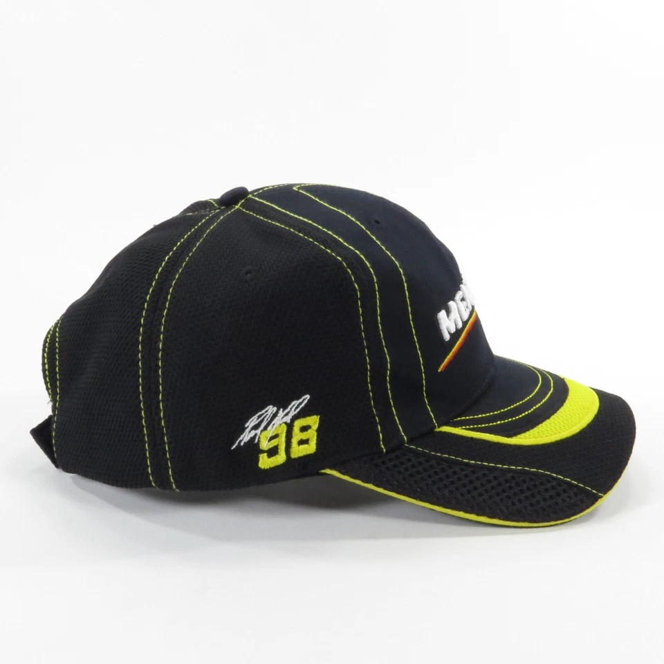Gorra de carreras NASCAR Menards Paul Menard #98 negra/amarilla, ajustable, bandera de Estados Unidos Foto 4 de 4