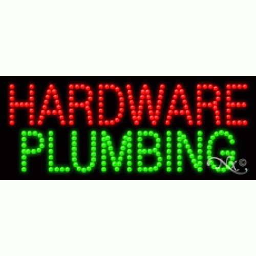NEW “HARDWARE PLUMBING" 27x11 SOLID/ANIMATED LED SIGN W/CUSTOM OPTIONS 20075 - Picture 1 of 3