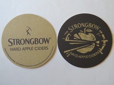 Beer Pub Coaster ~ H.P. BULMER STRONGBOW Hard Apple Ciders ~ England Since 1962