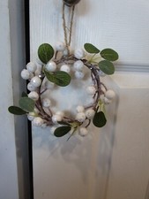 Pottery Barn winter white wreath 4 1/2" Christmas ornament photo shoot sample