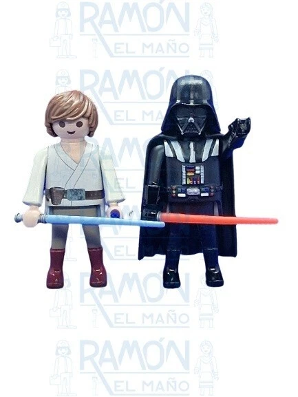 Custom Playmobil Darth vader Luke Skywalker Starwars guerra