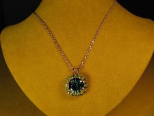 MARIANA NECKLACE SWAROVSKI CRYSTALS BEAD PENDANT Green Blue RGP Gift Christmas
