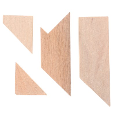  4 Pcs T-Wort-Puzzle Vier Tricks Kind Denksportpuzzle Aus Holz Blockrätsel