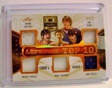 WAYNE GRETZKY BOSSY GOULET KURRI TOP 10 HEROES LEAF ULTIMATE HOCKEY 2018-2019