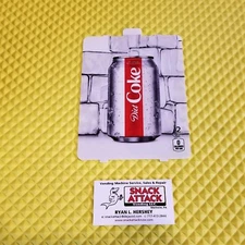 DIXIE NARCO 501E & 276E HVV SODA VENDING MACHINE "DIET COKE" 12oz CAN VEND LABEL