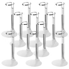 12 Pcs Doll Stand Action Figure Stands with Expandable Waist Wire for 8" to 1...