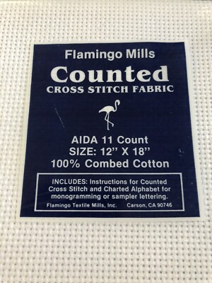 Flamingo Mills 11 Count Aida Cross Stitch Fabric - Set of Two