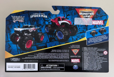 Monster Jam Marvel Venom Vs. The Amazing Spider-Man Monster Trucks
