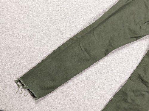 Levis 535 Super Skinny Jeans Olive Green Distressed Raw Chewed Hem Women's Sz 28 - Picture 9 of 15