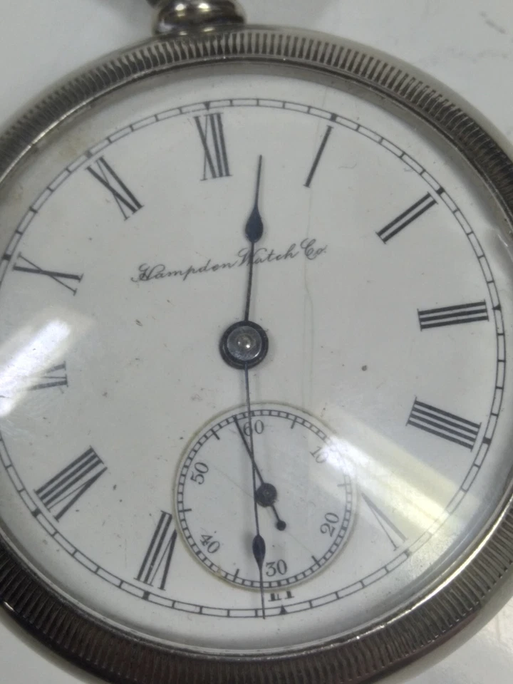 Reloj Bolsillo Antiguo 1902 Hampden Grado:65 Funcionando Foto 3 de 4