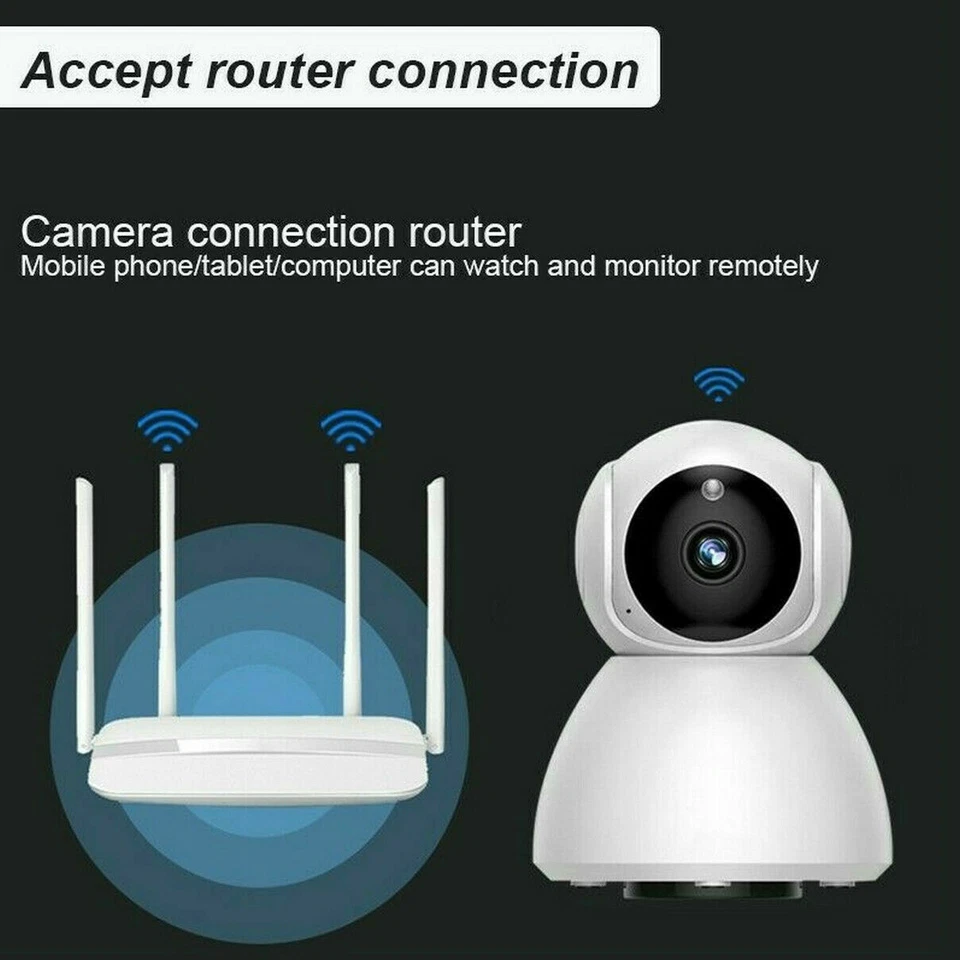 360° WiFi Camera Home Security Mini Cameras Wireless Remote Control Cam - Image 4 of 4