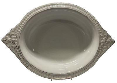 Matceramica Venice Cream 17.5''x2.75''x11.75'' Serving Platter Dish Bowl Portugal