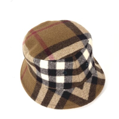 BURBERRY 8048929 check hat hat bucket hat bob hat hat cotton  display picture 1
