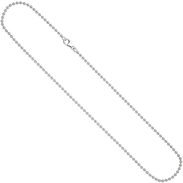 1,4Mm Kugelkette Kette Collier Halskette Aus Echtem 925 Silber 45Cm Silberkette-image