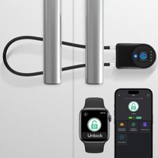 Fingerprint Cable Lock, eLinkSmart Fridge Locks with Bluetooth APP Control, B...