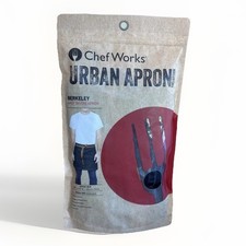 NEW Chef Works Urban Apron BERKELEY Half Bistro AHS01 Black Unisex 2 Pockets