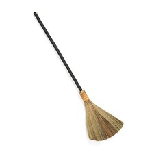 Vietnamese Straw Soft Broom - Sweeping Broom with Black Wooden Handle for Cle...