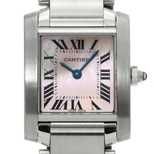 CARTIER Tank Française Sm W51028Q3 Pink Ladies Used Watch #33810 6
