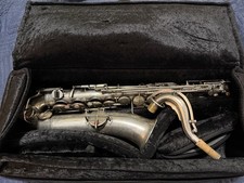 Buescher True Tone Silver C Melody Saxophone Low Pitch Engraved w/ Case