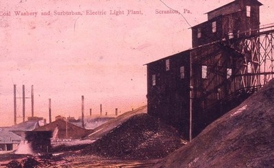 Scranton,pa coal washery  surburban  electric color dupe slide