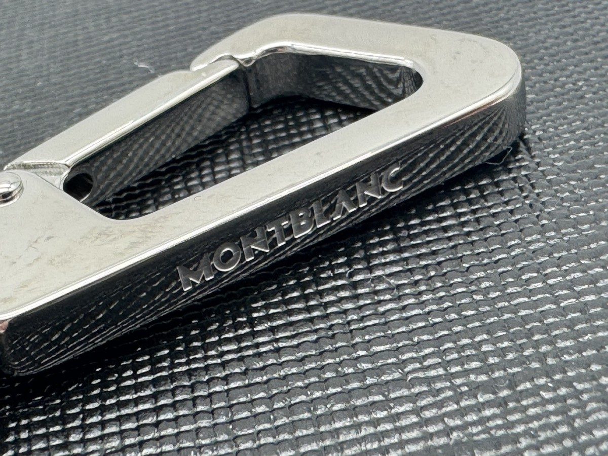 MONTBLANC SPINNING EMBLEM ORANGE SILVER KEY FOB KEYCHAIN NEW 100