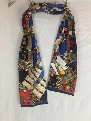 Hermes “scarf print” Ascot Tie Vintage Kachinas (Kermit Oliver