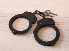 Pink Double Locking Metal Handcuffs with 2 Keys  Heavy Duty Cuffs Large Chain