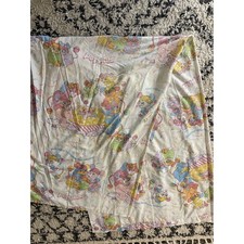 Vintage Popples Flat Sheet 1980s Kids Bedding Fabric Twin 80s Some imperfections