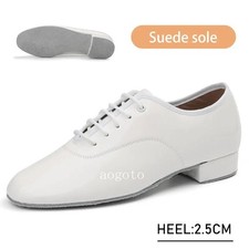 Men Leather Dance Shoes Adults Black Shoes Latin Ballroom Fashion Dance Shoe