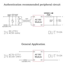 AC-DC converter power supply module AC 110V 220V 230V to 5V 12V 24V switching N8