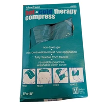 Hot Cold Therapy Compress. 6" x 18", Non-Toxic Gel; Microwavable; Washable Cover
