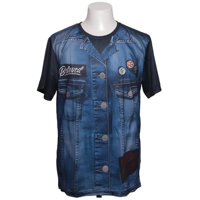 Belive, T-shirt, Größe: L, Blau/Schwarz/Mehrfarbig, Polyester, Print #QwE