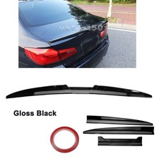For Audi A4 B7 B8 Gloss Black V-style Rear Boot Spoiler Trunk Wing Lip Rubber UK