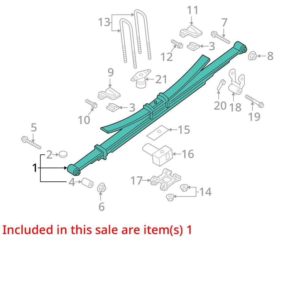 Resorte de hoja trasero resorte principal camioneta Srw para camioneta Ford F350SD 17-22 10296002 Foto 4 de 4