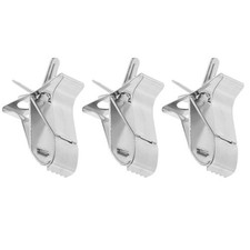 3 Pcs Parrot Bird Food Holder Clips Stainless Steel Vegetable Clamp for Cage
