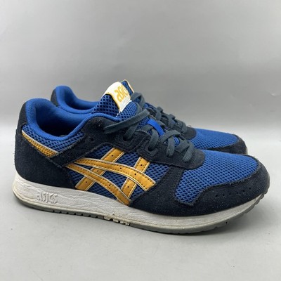 Asics Lyte Classic Running Shoes Men Size 8 Blue Black Suede Comfort Sneakers