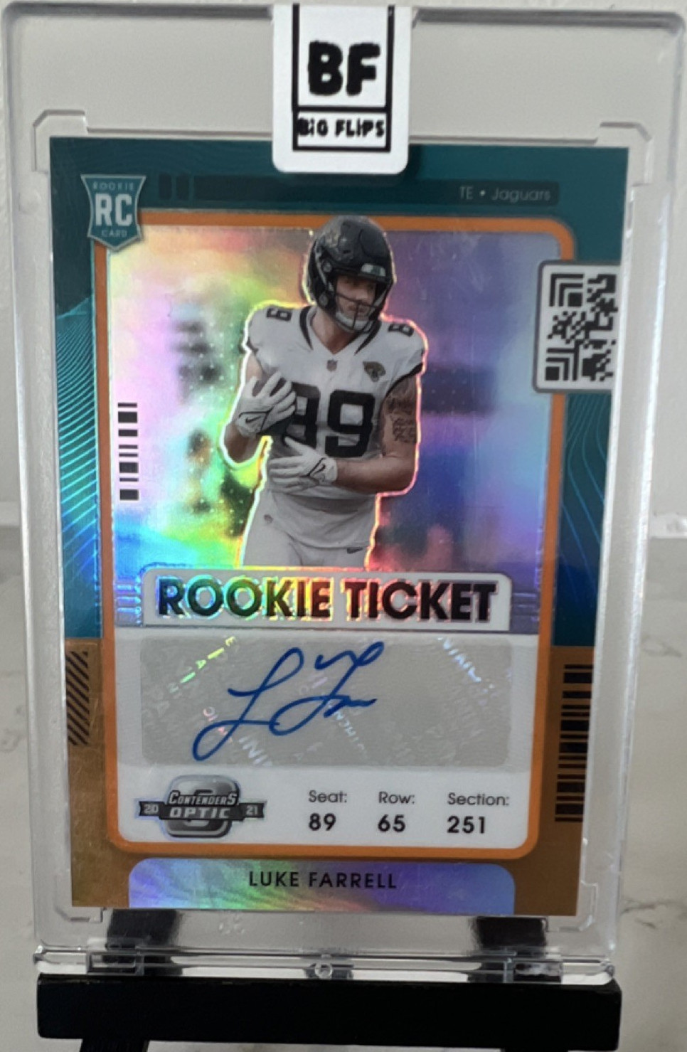 Luke Farrell Panini Contenders Optic #179 Autograph-Orange