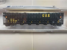Trainworx N scale CSX 6-door Woodchip Hopper, CSXT 433666, NEW Rare 